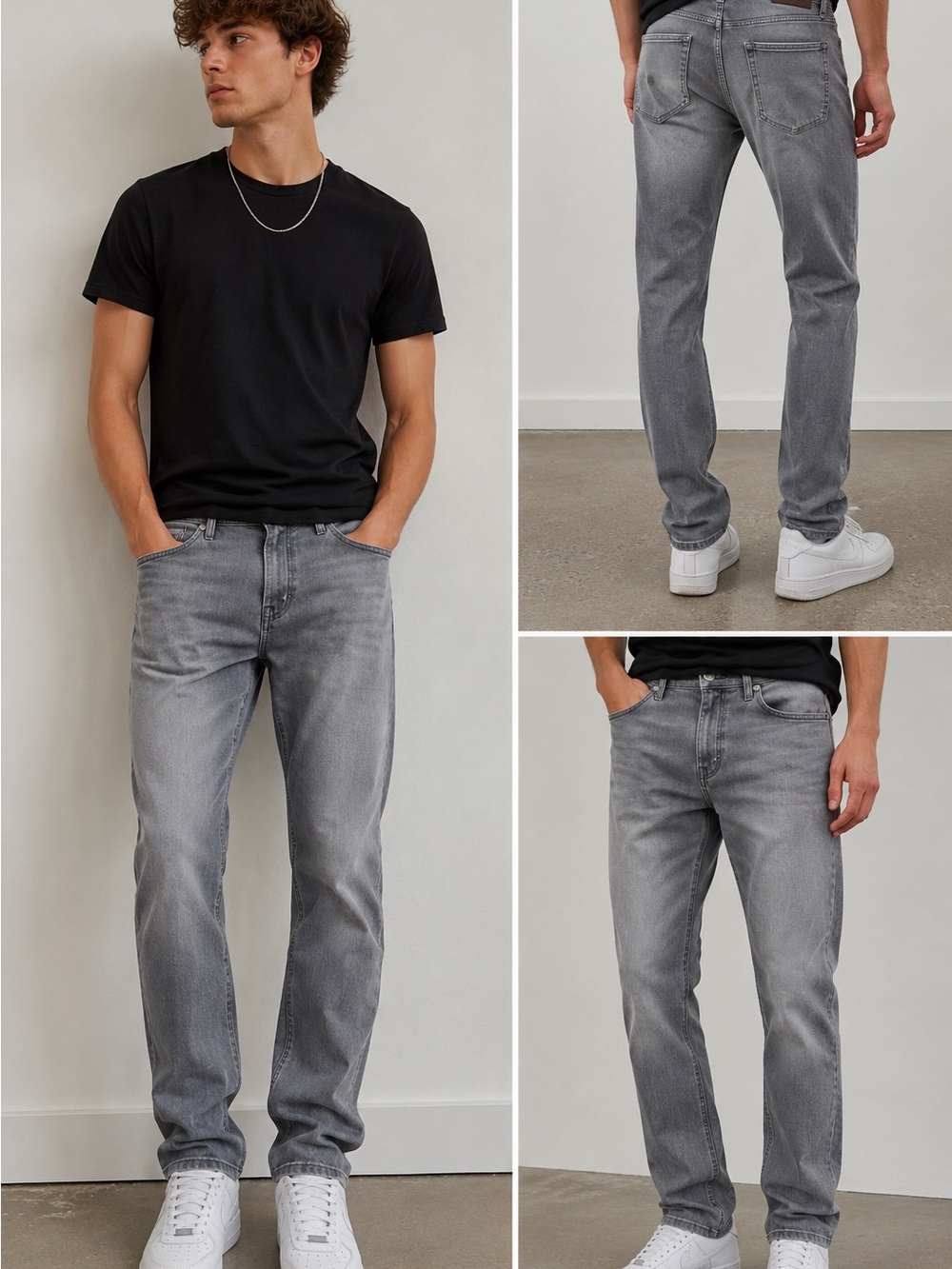 Paige Lennox Men's Gray Slim Straight Stretch Denim Jeans 29 X 31